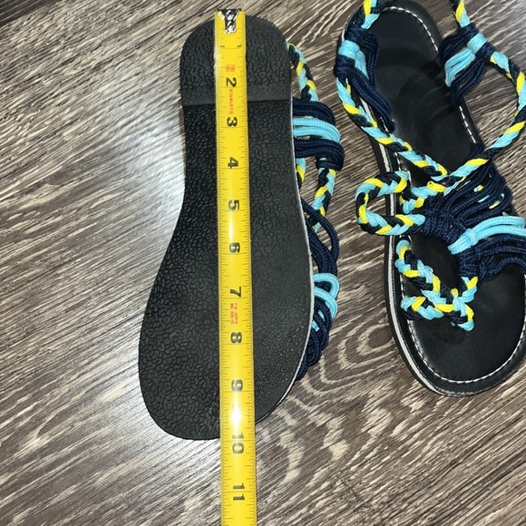 Womens Sandals Ladies Low Wedge Sandals Woven Rope Ladies Summer Sandals - Picture 3 of 5